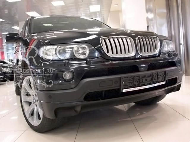 Trim 4.8 is on the front bumper of BMW X5 Series E53 2003 Sport