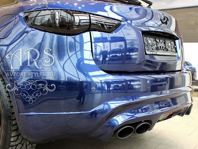 Speed Cars trim on the rear bumper of Infiniti FX, QX 2008-2017