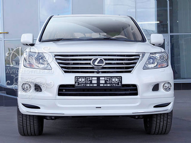 Юбка LX Mode на передний бампер Lexus LX570 2007-2012