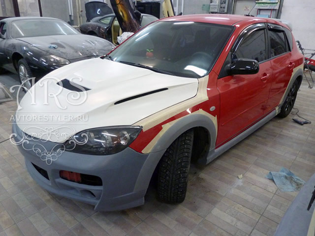 Расширители арок ASC Panther на Mazda 3 BK 2003-2009