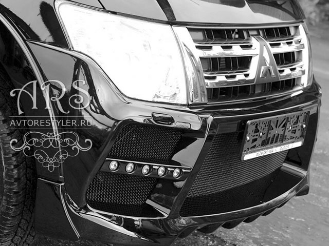 Front bumper for tuning Mitsubishi Pajero 4 2011-2014