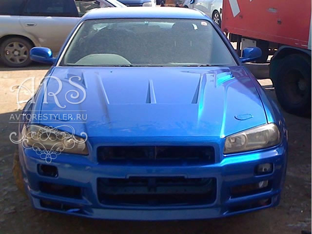 Пластиковый капот GTR Exclusive для Nissan Skyline R34 1998-2002