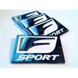 F-Sport rectangular shield logo 65x45 mm