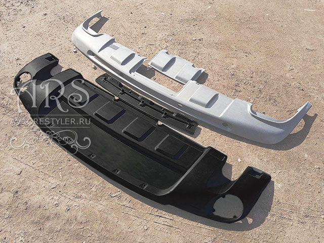 Front bumper protection diffuser VW Touareg 7L 2007-2009